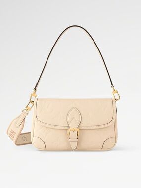NWT Louis Vuitton Diane Cream Satchel Purse
